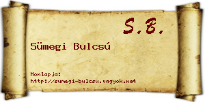 Sümegi Bulcsú névjegykártya